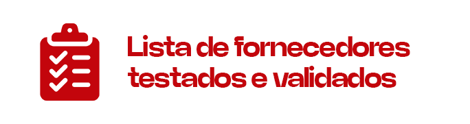 Lista de fornecedores testados e validados